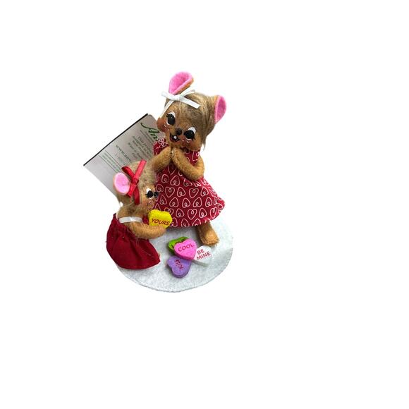 Annalee Valentine’s Day Mouse Figurines – Love & Heart Candy – Collectible Decor - Picture 3 of 5